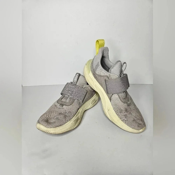 Sorel Sneakers Light Grey with Neon Yellow Accent velcro closure - Picture 2 of 7